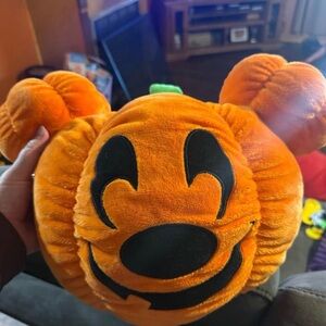Orange Micky Pumpkin Plush Pillow